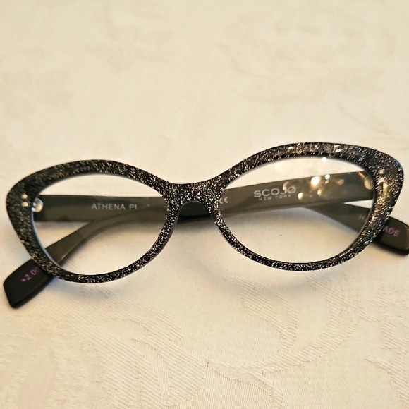 Glitter Black Cat-Eye Glasses - Picture 1 of 7